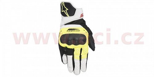 rukavice SP-5, ALPINESTARS - Itálie (černé/bílé/žluté fluo)